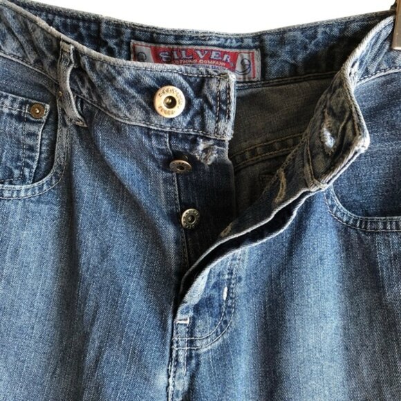 Silver Jeans Vintage Size 30 Button Fly Classic Straight Leg Denim - Picture 12 of 15